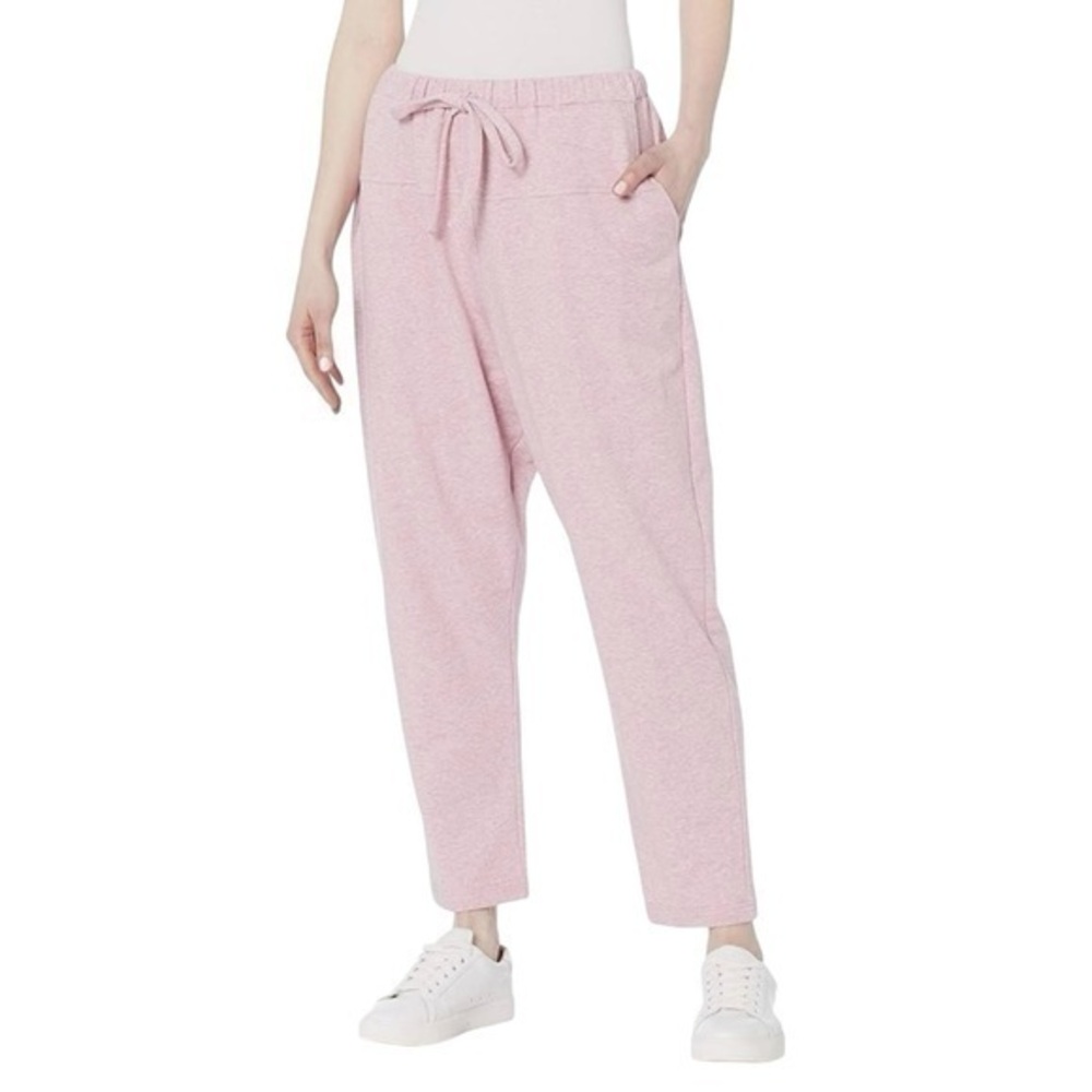 B New York Cabaret Heather Drawstring Jogger Pants Size XS Pink Casual Lounge